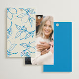 "Mediterraneo" - Rehearsal Dinner Favor Tags in Ocean by Pati Cascino - Back of Card Options