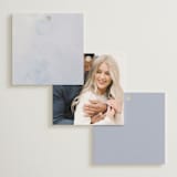 "watercolor flowers crest" - Rehearsal Dinner Favor Tags in Dusty Blue by Cass Loh - Back of Card Options