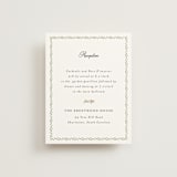 "Monogramed" - Reception Cards in Blush by Susan Moyal - Front
