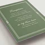 "Court" - Reception Cards in Leaf by Kate Ahn - Detail