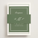 "Court" - Reception Cards in Leaf by Kate Ahn - Assembled with Belly Band