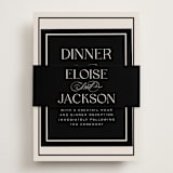 "Galleria" - Reception Cards in Onyx by Laura Hankins - Assembled with Belly Band