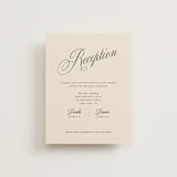 "Modern Romance" - Reception Cards in Almond by Eric Clegg - Front