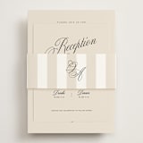 "Modern Romance" - Reception Cards in Almond by Eric Clegg - Assembled with Belly Band