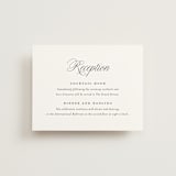 "Simply Classic" - Reception Cards in Ebony by Laura Hamm - Front