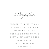 "Minimalist Photo" - Reception Cards in Ivory by Nicole Walsh - Detail