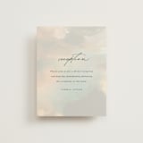 "Daybreak" - Reception Cards in Dove by Olivia Kanaley Inman - Front
