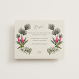 "Tropical garden" - Reception Cards in Lime by Elly - Front