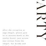 "Show" - Reception Cards in Dove Gray by Up Up Creative - Detail