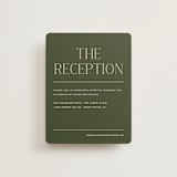 "Martini" - Reception Cards in Olive by Pixel and Hank - Front