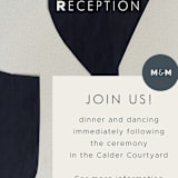 "Modern Marriage" - Reception Cards in Cream by cyrille gulassa - Detail