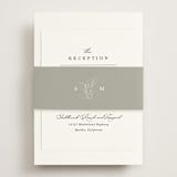 "Initial" - Reception Cards in Pearl by Jennifer Postorino - Assembled with Belly Band