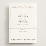 "Ribbonly Frame" - Reception Cards in Blush by Itsy Belle Studio - Assembled with Belly Band