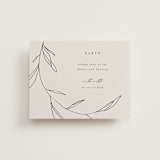 "Waldorf" - Reception Cards in Taupe by Kelly Schmidt - Front