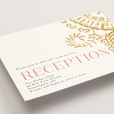"Modern Mehndi" - Reception Cards in Gold by Laura Condouris - Detail
