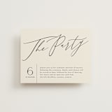 "Violet " - Reception Cards in Linen by Kelly Schmidt - Front