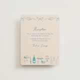 "Dining" - Reception Cards in Pastel by Elly - Front