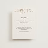 "Sketched Flora" - Reception Cards in Cream by Paper Raven Co. - Front