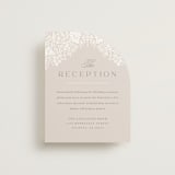 "Lace Trim" - Reception Cards in Cream by Kristen Smith - Front
