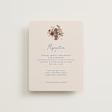 "Swan Crest" - Reception Cards in Royal by Cass Loh - Front