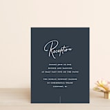 "Proposal" - Reception Cards in Marine by Sandra Picco Design - Front