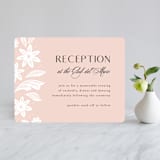 "Batikka" - Reception Cards in Blush by Paper Raven Co. - Front