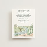 "River Valley" - Reception Cards in Pine by Paper Sun Studio - Front