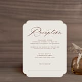 "Streamlined" - Reception Cards in Nutmeg by Nicole Barreto - Front