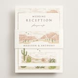 "Westward" - Reception Cards in Red Rock by Paper Sun Studio - Assembled with Belly Band