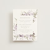 "Meadow Burst" - Reception Cards in Lilac by Grace Kreinbrink - Front