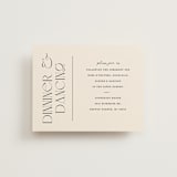 "The Manor" - Reception Cards in Buff by Pixel and Hank - Front