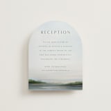 "Calm Water" - Reception Cards in Sky by Nicole Walsh - Front