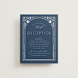 "Nouveau Frame" - Reception Cards in Delphinium by Ashley DeMeyere - Front