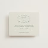 "Chantilly" - Reception Cards in Emerald by Kimberly Morgan - Front