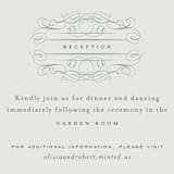 "Chantilly" - Reception Cards in Emerald by Kimberly Morgan - Detail
