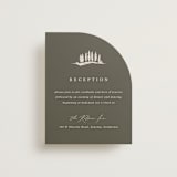 "Tuscan Hill" - Reception Cards in Creme by Kate Ahn - Front