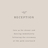 "leafy wreath" - Reception Cards in Taupe by Ghazal Ali - Detail