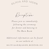 "Splendid" - Reception Cards in Ecru by Sandra Picco Design - Detail