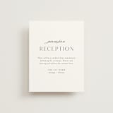 "More Than Words" - Reception Cards in Bridal White by Design Lotus - Front