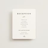"Monogramed Arch" - Reception Cards in Mojito by Susan Moyal - Front
