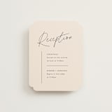 "Modern Aligned" - Reception Cards in Creampuff by Carolyn MacLaren - Front