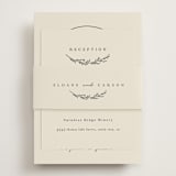 "Branched" - Reception Cards in Almond by Brianne Larsen - Assembled with Belly Band