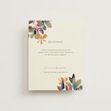 "flower press" - Reception Cards in Mauve by Peony Rose Design - Front