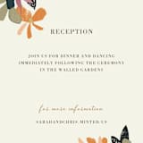 "flower press" - Reception Cards in Mauve by Peony Rose Design - Detail