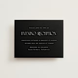 "Black-Tie" - Reception Cards in Noir by Benita Crandall - Front