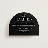 "Bold Elegance" - Reception Cards in Snow by Katherine Moynagh - Front