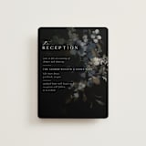 "Vintage Botanical" - Reception Cards in Midnight by Grace Kreinbrink - Front