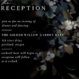 "Vintage Botanical" - Reception Cards in Midnight by Grace Kreinbrink - Detail