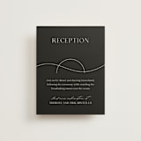 "Engraved" - Reception Cards in Charcoal by Claudia Orengo - Front