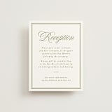 "museo" - Reception Cards in Olive by Ellen Schlegelmilch - Front